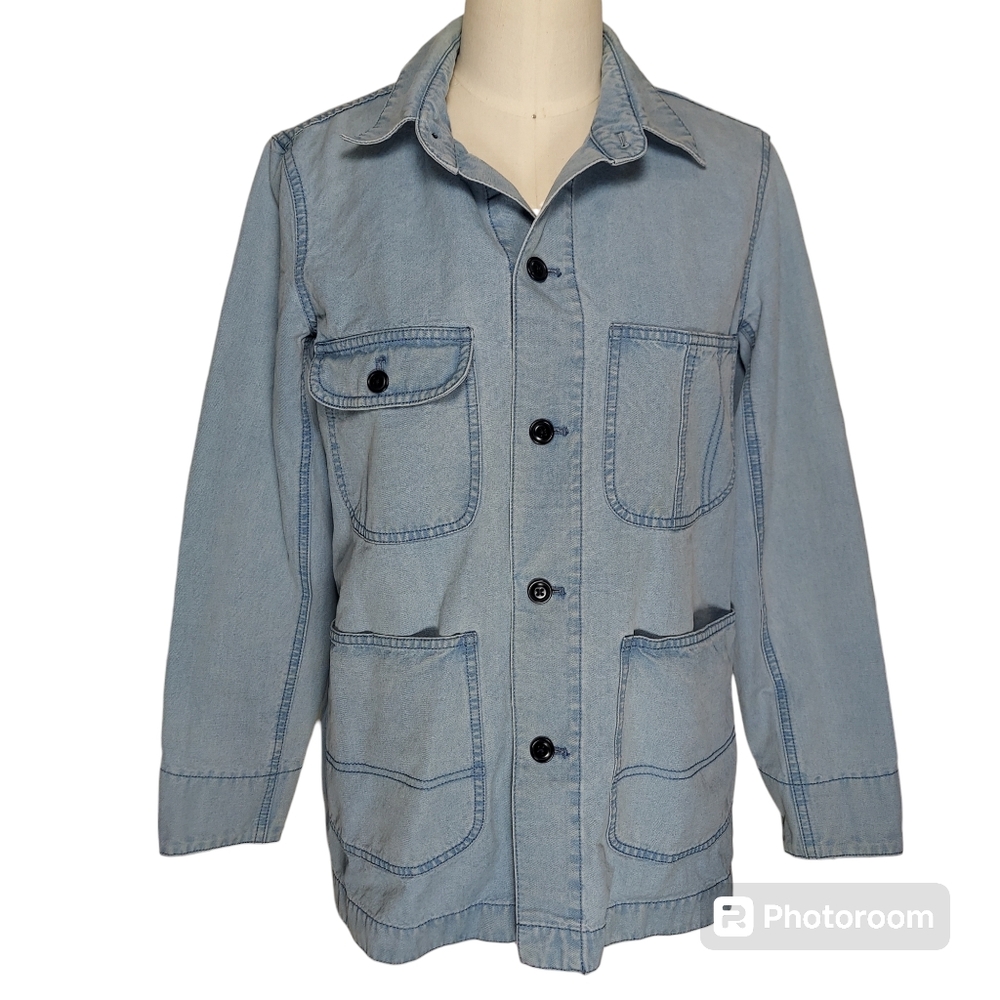 Blue Madewell 4 Pocket Button Front Long Sleeve Shirt